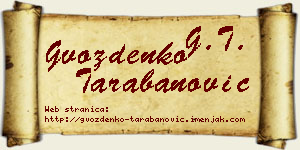 Gvozdenko Tarabanović vizit kartica